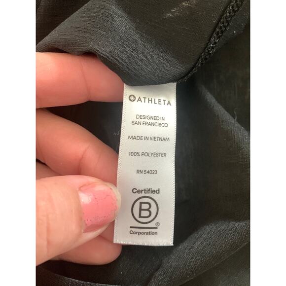 Athleta sheer black t shirt lightweight womens medium - Picture 4 of 6